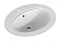 Ideal Standard Eurovit Umvadlo 56x46 cm, s prepadom, otvor na batriu, biela