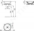 Ideal Standard Strada Umvadlo kruhov, priemer 41 cm, s Ideal Plus, biela
