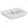 Ideal Standard Eurovit Umvadlo, 55x44x19 cm, s prepadom, otvor na batriu, biela