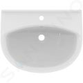 Ideal Standard Alpha Umvadlo, 60x46 cm, s prepadom, otvor na batriu, biela