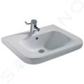 Ideal Standard Contour 21 Umvadlo bezbarirov, 60x18x56 cm, s prepadom, otvor na batriu, biela