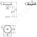 Ideal Standard Strada II Umvadlo bez prepadu, priemer 45 cm, biela