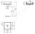 Ideal Standard Strada II Umvadlo bez prepadu 40x40 cm, biela