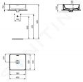 Ideal Standard Strada II Umvadlo s prepadom 40x40 cm, biela