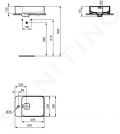 Ideal Standard Strada II Umvadlo 500x350 mm, s otvorom na strane, biela