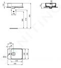 Ideal Standard Strada II Umvadlo 50x35 cm, s otvorom na strane, s Ideal Plus, biela