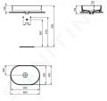 Ideal Standard Strada II Umvadlo bez prepadu 60x40 cm, biela