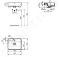 Ideal Standard Strada II Umvadlo polozpustn, 500x400 mm, biela