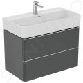 Ideal Standard Strada II Umvadlo, 80x43 cm, s prepadom, s otvorom na batriu, biela