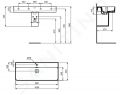 Ideal Standard Strada II Umvadlo, 100x43 cm, s prepadom, s otvorom na batriu, s Ideal Plus, biela