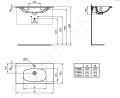 Ideal Standard Tesi Umvadlo nbytkov, 103x45x17 cm, s prepadom, otvor na batriu, biela