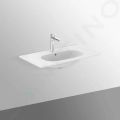 Ideal Standard Tesi Umvadlo nbytkov, 83x45 cm, s prepadom, otvor na batriu, matn biela