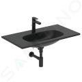 Ideal Standard Tesi Umvadlo nbytkov 83x45 cm, s prepadom, otvor na batriu, ierna