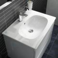 Ideal Standard Tesi Umvadlo nbytkov, 63x45 cm, s prepadom, otvor na batriu, matn biela
