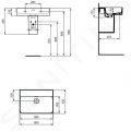Ideal Standard Strada II Umvadlo 60x43 cm, bez otvoru na batriu, biela