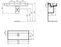 Ideal Standard Strada II Umvadlo 1000x430 mm, bez otvoru na batriu, biela