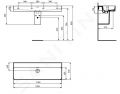 Ideal Standard Strada II Umvadlo 1200x430 mm, bez otvoru na batriu, biela