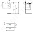 Ideal Standard Strada II Umvadlo, 60x43 cm, s prepadom, bez otvoru na batriu, biela