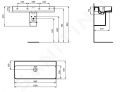 Ideal Standard Strada II Umvadlo 100x43 cm, bez otvoru na batriu, biela