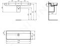 Ideal Standard Strada II Umvadlo 1200x430 mm, bez otvoru na batriu, biela