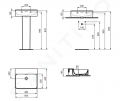 Ideal Standard Conca Ceram Umvadlo, 50x45 cm, s prepadom, bez otvoru na batriu, biela