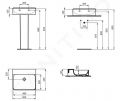 Ideal Standard Conca Ceram Umvadlo, 500x450 mm, bez prepadu, bez otvoru na batriu, biela