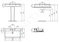 Ideal Standard Conca Ceram Umvadlo, 800x450 mm, s prepadom, 3 otvory na batriu, biela