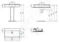 Ideal Standard Conca Ceram Umvadlo, 80x45 cm, s prepadom, bez otvoru na batriu, biela