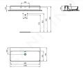 Ideal Standard Conca Ceram Umvadlo, 100x45 cm, s prepadom, bez otvoru na batriu, biela