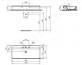 Ideal Standard Conca Ceram Umvadlo, 1000x450 mm, bez prepadu, 3 otvory na batriu, biela