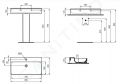 Ideal Standard Conca Ceram Umvadlo na dosku, 80x45 cm, bez prepadu, otvor na batriu, biela
