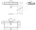 Ideal Standard Conca Ceram Umvadlo na dosku, 100x45 cm, s prepadom, 3 otvory na batriu, biela