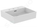 Ideal Standard Extra Umvadlo na dosku, 50x45 cm, s prepadom, 3 otvory na batriu, biela