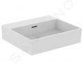Ideal Standard Extra Umvadlo na dosku, 50x45 cm, s prepadom, bez otvoru na batriu, biela