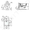 Ideal Standard Strada II Zvesn bidet, 360x540 mm, s prepadom, otvor na batriu, biela