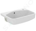 Ideal Standard i.Life S Umvadlo polozpustn, 50x36 cm, s prepadom, otvor na batriu vpravo, biela