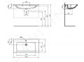 Ideal Standard i.Life B Umvadlo nbytkov 101x52 cm, s prepadom, otvor na batriu, biela