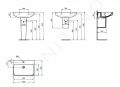 Ideal Standard i.Life B Umvadlo 65x48 cm, s prepadom, otvor na batriu, biela