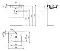 Ideal Standard i.Life A Umvadlo 64x46 cm, s prepadom, otvor na batriu, biela