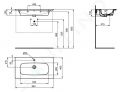 Ideal Standard i.Life A Umvadlo 840x460 mm, s prepadom, otvor na batriu, biela