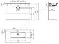 Ideal Standard i.Life A Umvadlo 124x46 cm, s prepadom, otvor na batriu, biela