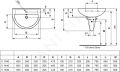 Ideal Standard Eurovit Umvadlo, 55x45x22 cm, s prepadom, otvor na batriu, biela