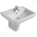 Ideal Standard Eurovit Umvadlo, 60x46x19 cm, s prepadom, 1 otvor na batriu, biela