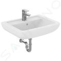 Ideal Standard Eurovit Umvadlo, 60x46x19 cm, s prepadom, 1 otvor na batriu, biela