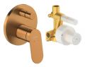 Duravit Wave Bat�ria pod omietku, na 2 spotrebi�e, s telesom, kefovan� bronz