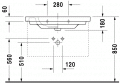 Duravit D-CODE 85 x 48 cm