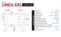 Santech LINEA XXL akryltov vaa 190 x 120 cm + noiky ZDARMA