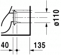 Duravit D-CODE vodorovn odpad