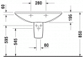 Duravit CARO 90 x 59,5 cm