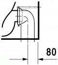 Duravit STARCK 3 vodorovn odpad